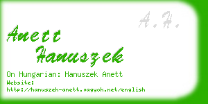 anett hanuszek business card